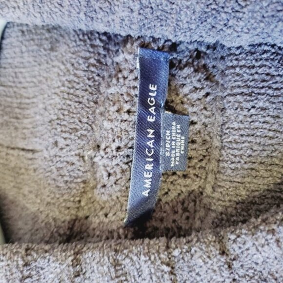 American Eagle Lounge Pointelle Chunky Cozy Chenille Sweater Dress S - Picture 7 of 9